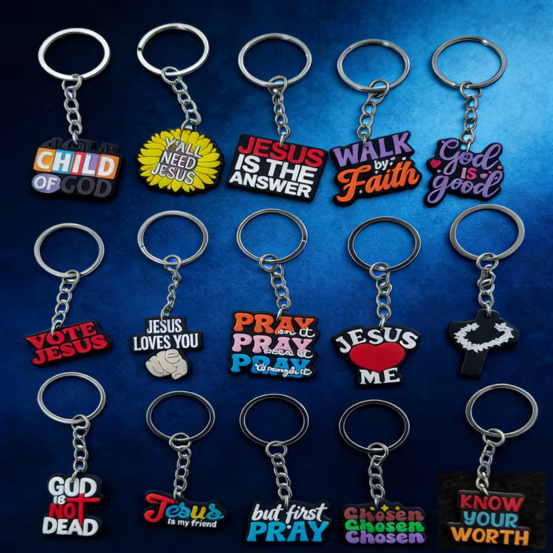 Cartoon Sleutelhanger – Keuze uit 15 Verschillende Designs | Vrolijk Christelijk Cadeautje voor Kinderen &amp; Jongeren