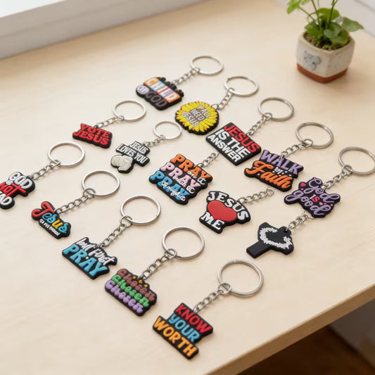 Cartoon Sleutelhanger – Keuze uit 15 Verschillende Designs | Vrolijk Christelijk Cadeautje voor Kinderen &amp; Jongeren