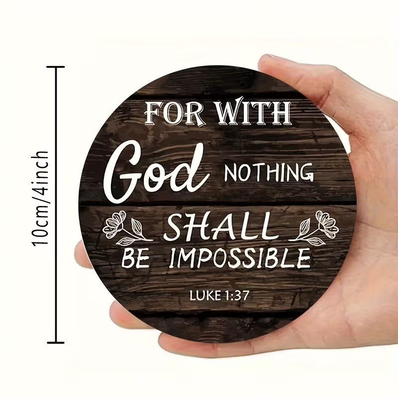 Christelijke Onderzetters (8 Stuks) – Stijlvolle Set met Bijbelse Quotes &amp; Inspirerende Teksten