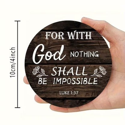 Christelijke Onderzetters (8 Stuks) – Stijlvolle Set met Bijbelse Quotes &amp; Inspirerende Teksten