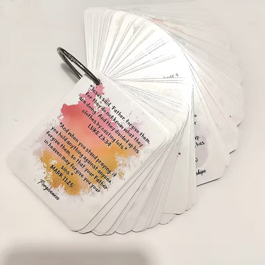 Christelijke Affirmatie Kaartjes (240 Stuks) – Aquarel Bijbelteksten &amp; Bemoedigende Quotes | Inspiratie voor Elke Dag