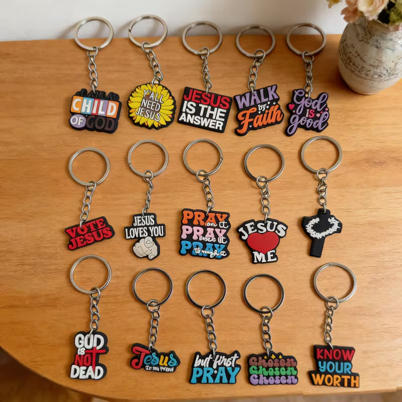 Cartoon Sleutelhanger – Keuze uit 15 Verschillende Designs | Vrolijk Christelijk Cadeautje voor Kinderen &amp; Jongeren