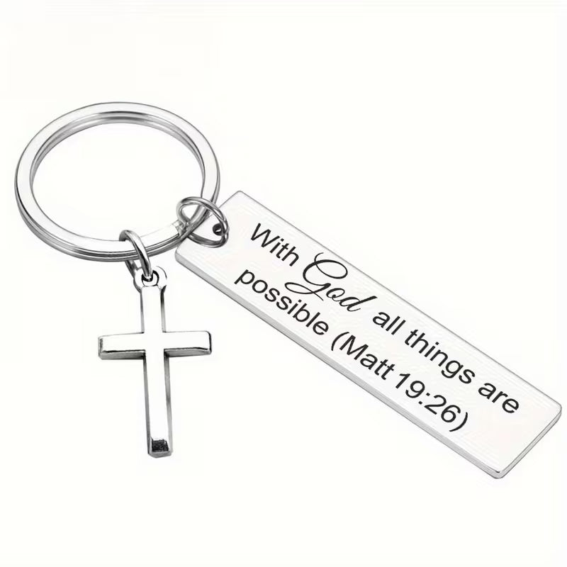 Christelijke Sleutelhanger met Tekst – Keuze uit Verschillende Bemoedigende Quotes | Draag Gods Woord Altijd bij je