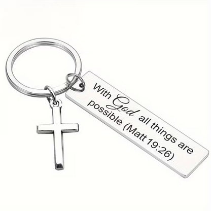 Christelijke Sleutelhanger met Tekst – Keuze uit Verschillende Bemoedigende Quotes | Draag Gods Woord Altijd bij je