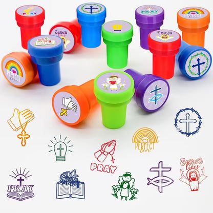 Christelijke Kinder Stempels – Vrolijke Stempelset met Bijbelse Symbolen | Perfect voor Zondagschool &amp; Creatief Spel