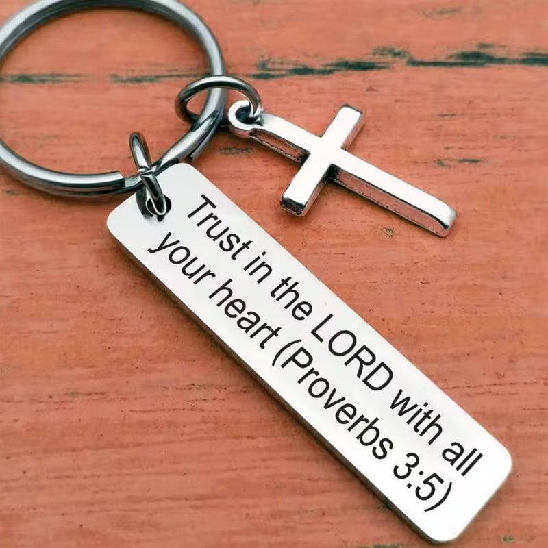 Christelijke Sleutelhanger met Tekst – Keuze uit Verschillende Bemoedigende Quotes | Draag Gods Woord Altijd bij je